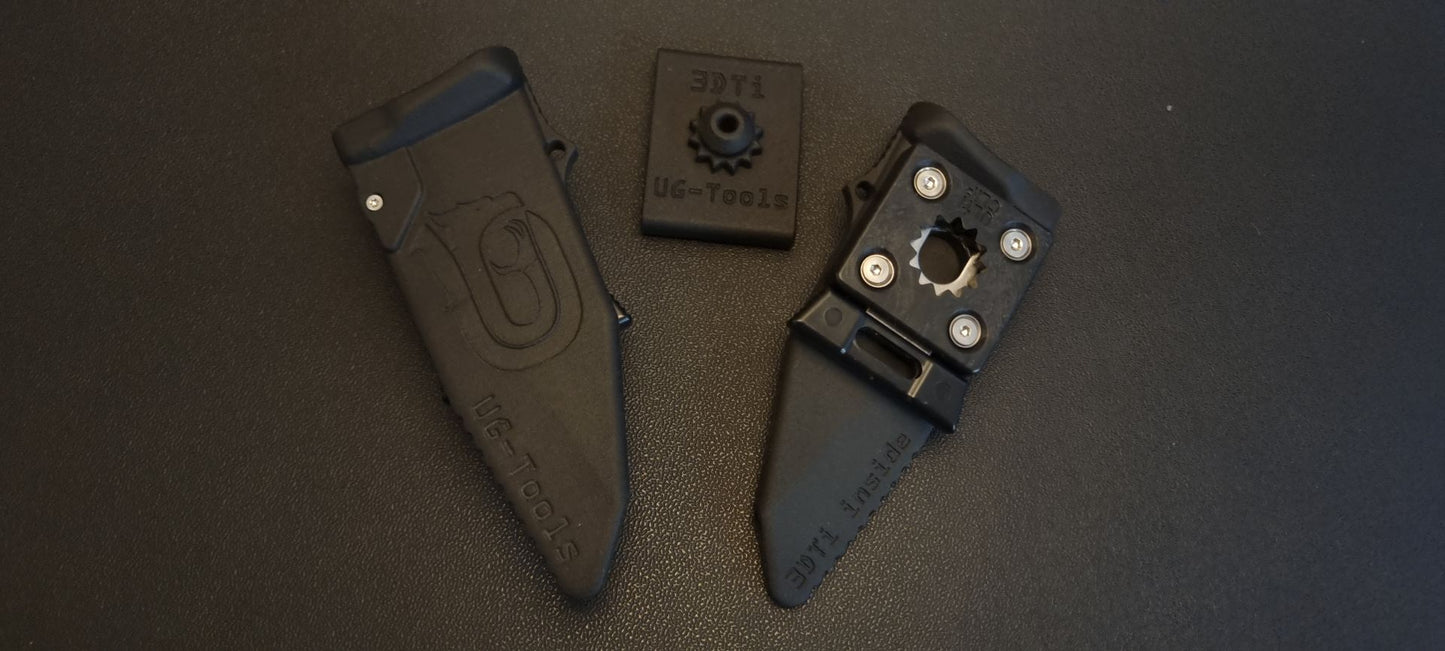 UG-Tools TiNy "Floe" mit Droppoint Klinge in 14C28N Stahl und "Modular" Scheide