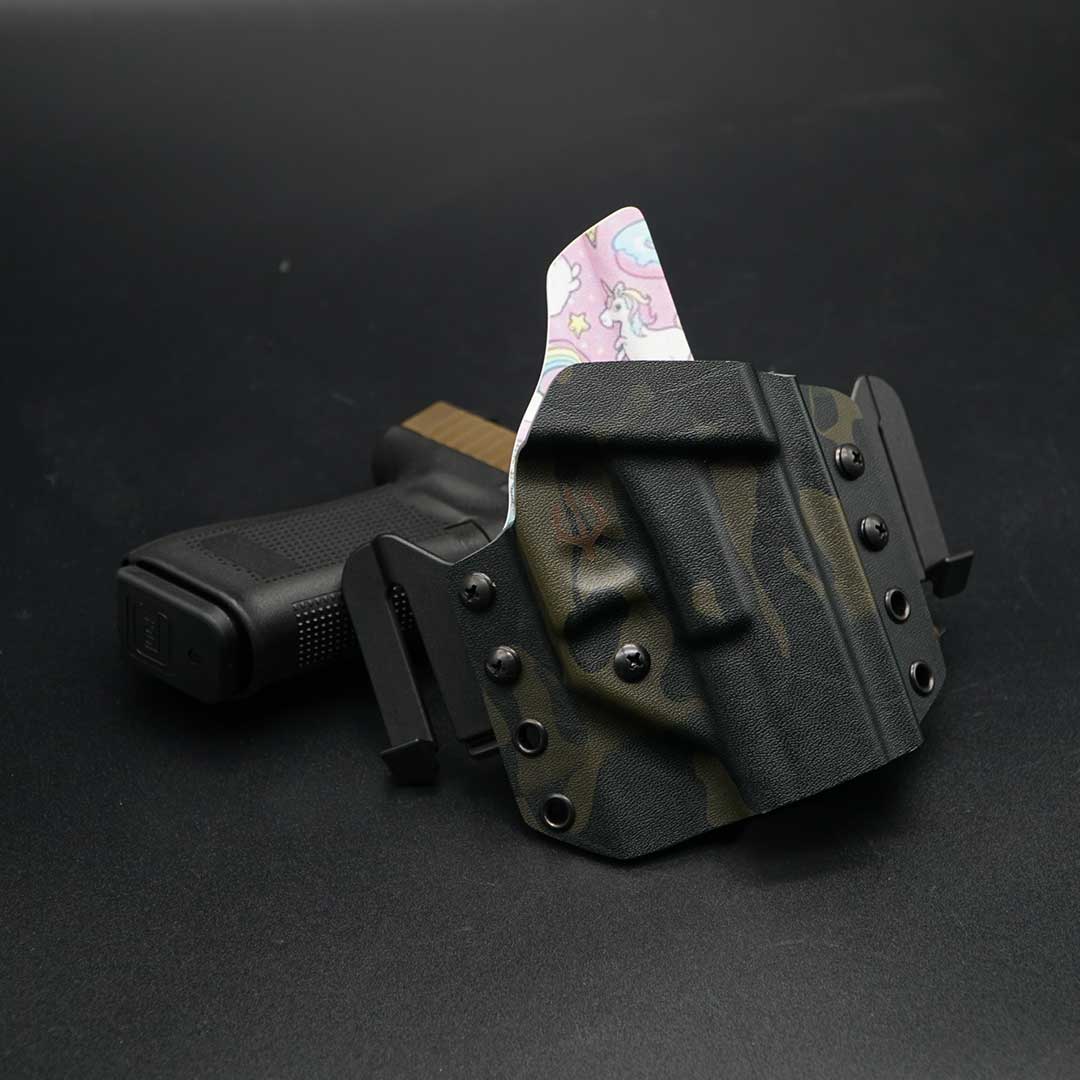 BLACK TRIDENT 🔱 Raven Holster zu Glock G19 (Gen3-5) / G22 (Gen3-4) / G31 (Gen3-4) Rechtshänder